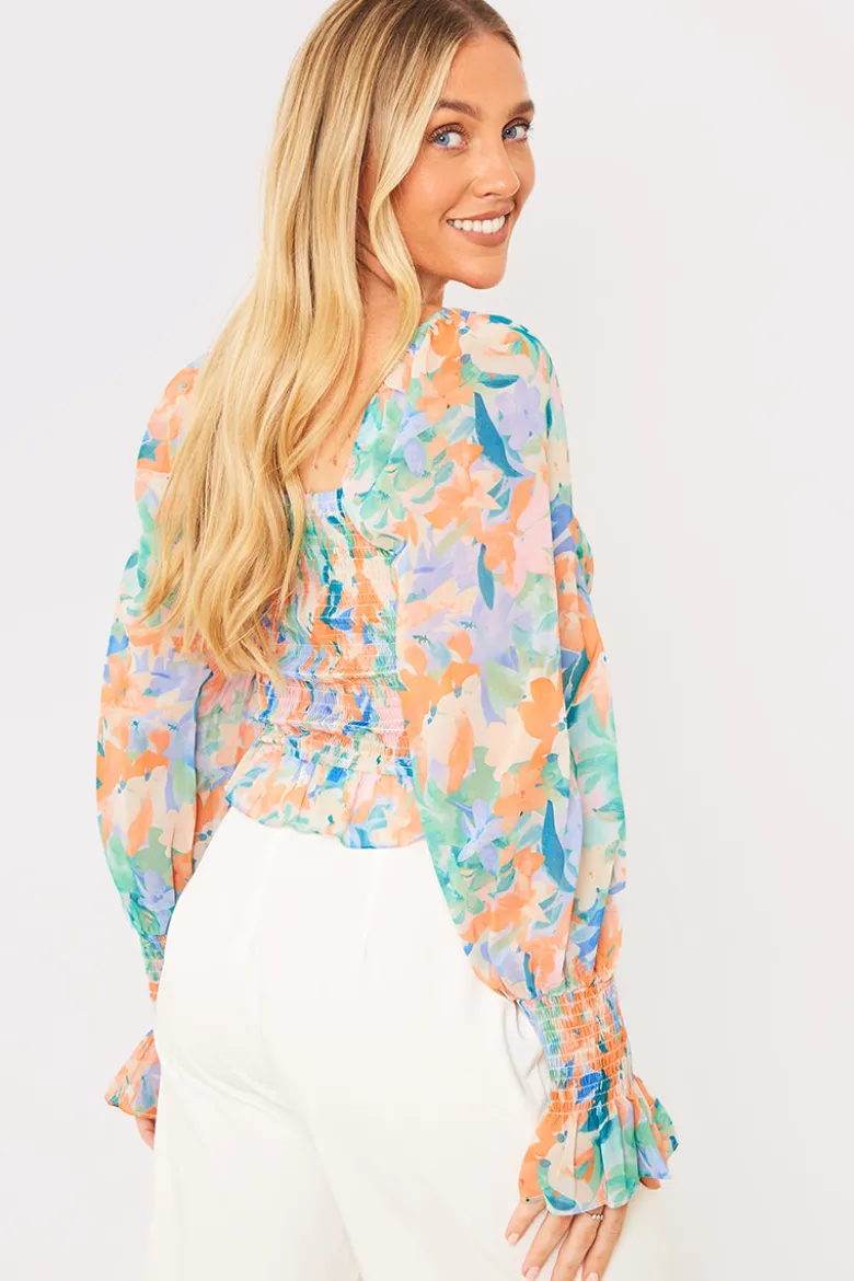 Floral Milkmaid Blouse