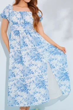 Floral Milkmaid Midi Dress