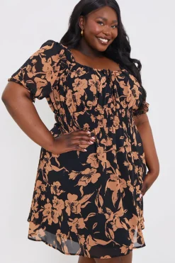 Floral Milkmaid Mini Dress