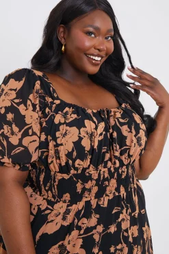 Floral Milkmaid Mini Dress