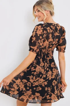 Floral Milkmaid Mini Dress