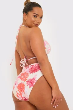 Floral Print High Waisted Bikini Bottom