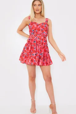 Floral Tiered Mini Dress