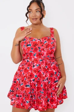 Floral Tiered Mini Dress