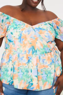 Floral Wrap Blouse