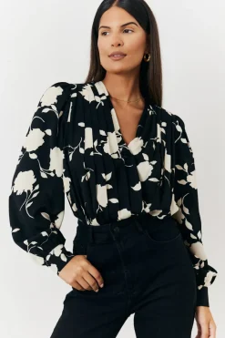 Floral Wrap Bodysuit