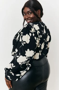Floral Wrap Bodysuit