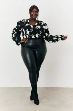 Floral Wrap Bodysuit
