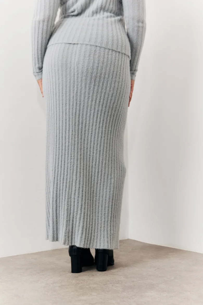 Fluffy Rib Co-Ord Midaxi Skirt