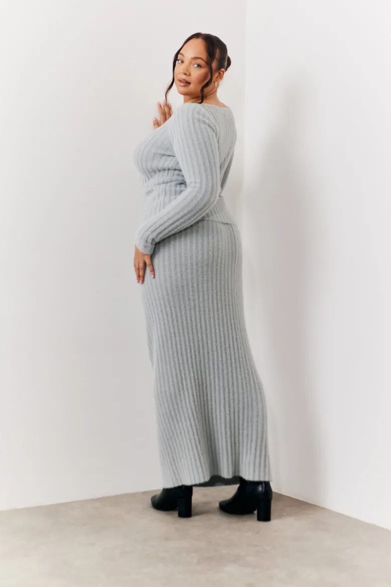 Fluffy Rib Co-Ord Midaxi Skirt