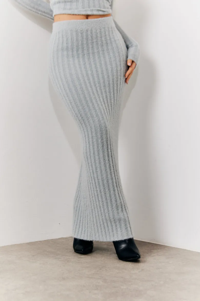 Fluffy Rib Co-Ord Midaxi Skirt