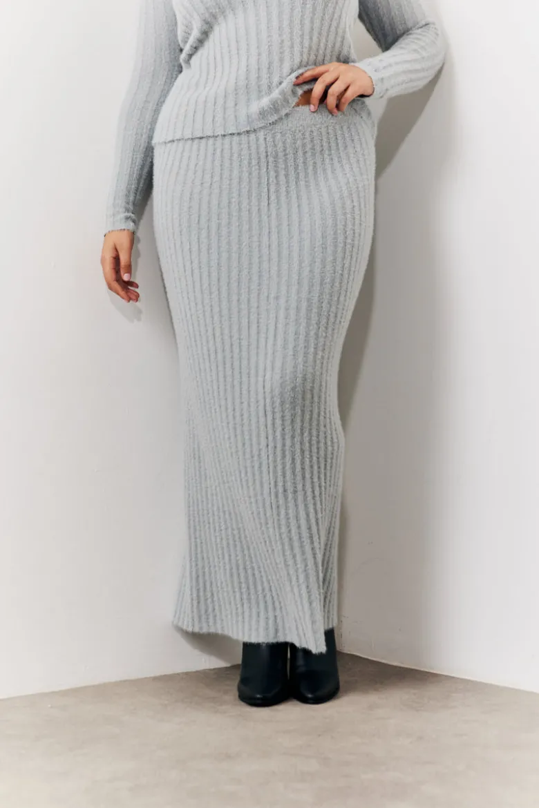 Fluffy Rib Co-Ord Midaxi Skirt