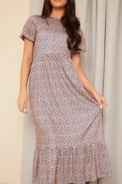Frill Hem Midaxi Dress