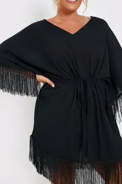 Fringe Tie Waist Beach Dress
