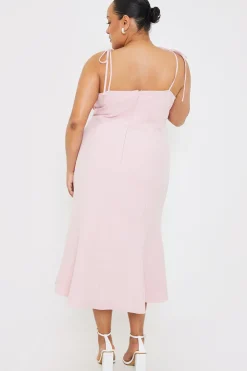 Gathered Bust Midi Dress