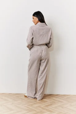 Geo Printed Wide Leg Trousers