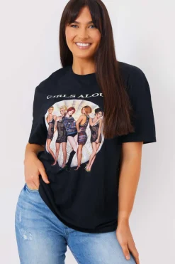Girls Aloud Gold Slogan T-Shirt