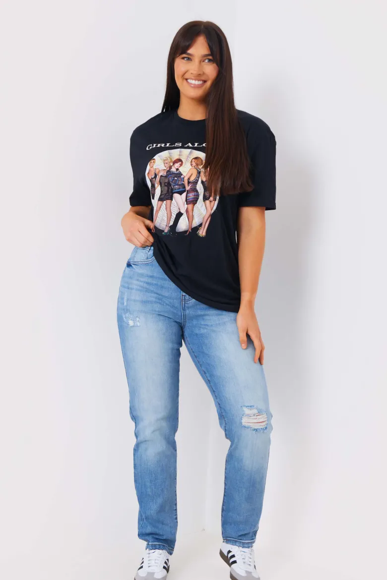 Girls Aloud Gold Slogan T-Shirt