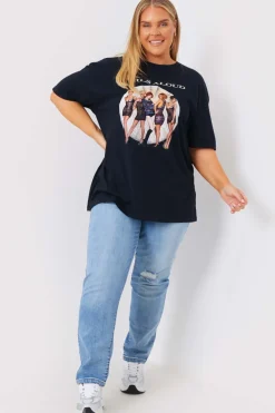 Girls Aloud Gold Slogan T-Shirt