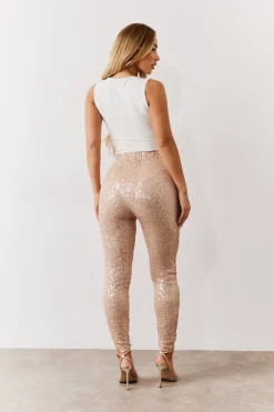 Gold Premium Sequin Leggings
