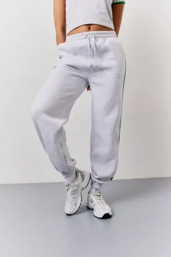 Grey Marl Fits Side Stripe Cuffed Co-Ord Jogger