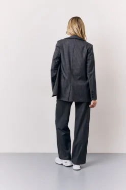 Grey Pinstripe Tailored Blazer