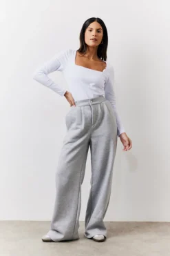 Grey Straight Leg Jogger