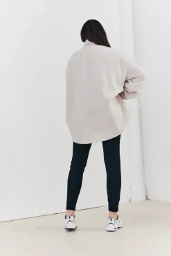 Half Zip Borg Pull Over Jacket