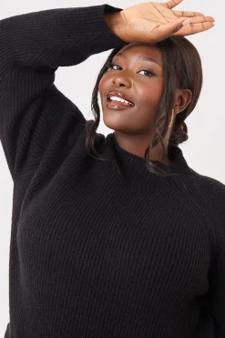 High Neck Shirt Contrast Jumper