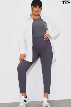 High Waisted Sculpt and Control Ribbed Leggings