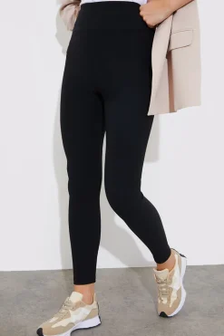 High Waisted Sculpt and Control Ribbed Leggings