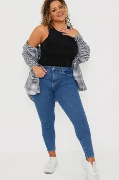 High Waisted Stretch Skinny Jeans