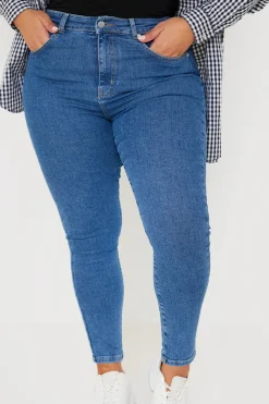 High Waisted Stretch Skinny Jeans
