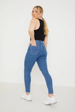 High Waisted Stretch Skinny Jeans