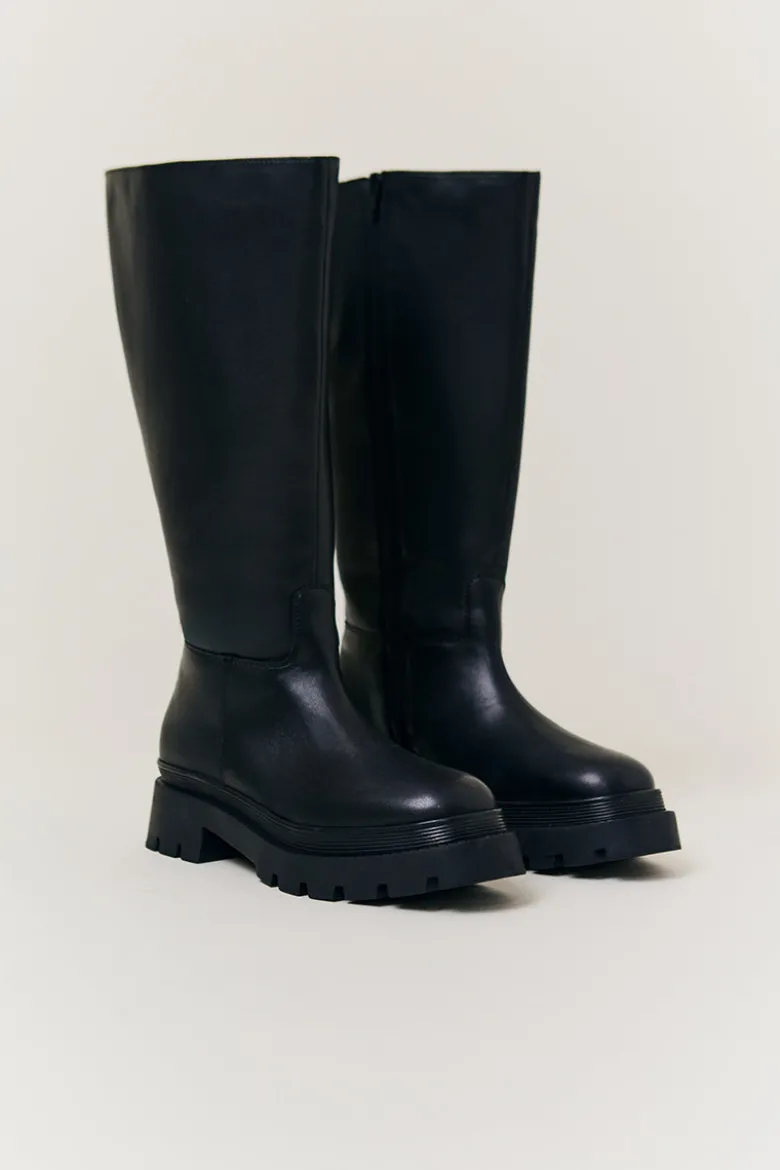 Jess Chunky Heeled High Leg Boot