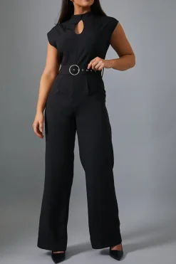 Key Hole Front Jumpsuit