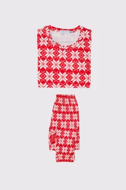 Kids Snowflake Print Jersey Matching Family PJ Set
