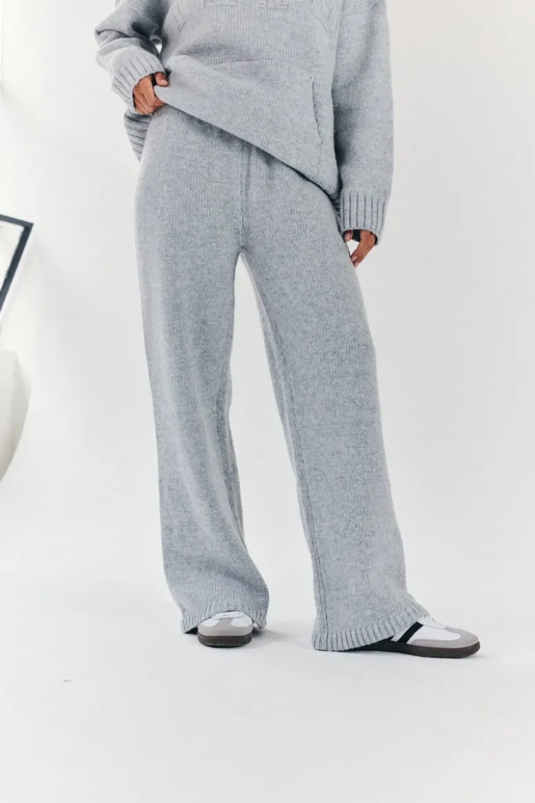 Knitted Wide Leg Co Ord Trouser