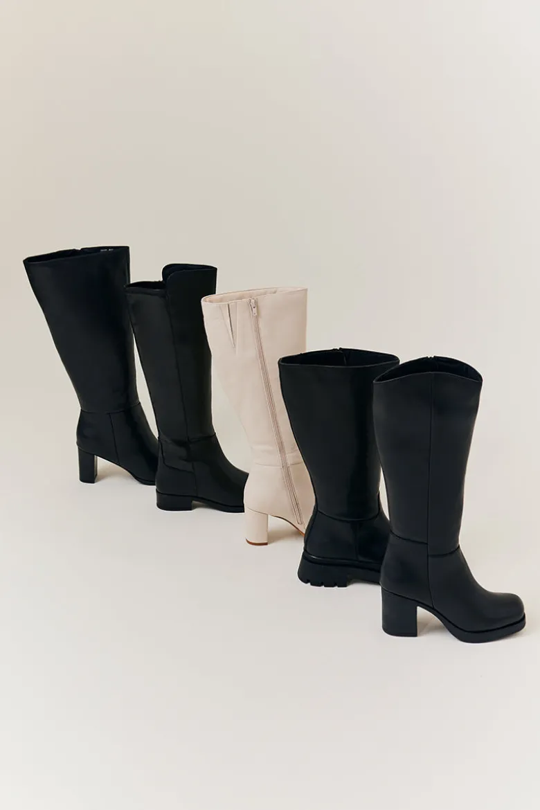 Kylie Heeled High Leg Boot
