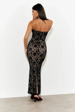 Lace Bandeau Maxi Dress
