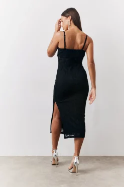 Lace Bandeau Midi Dress