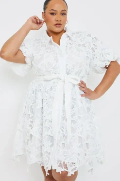 Lace Shirt Dress