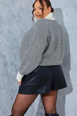 Leather Look High Waisted Boxy Shorts