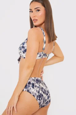 Leopard Print Control High Waisted Bikini Bottoms