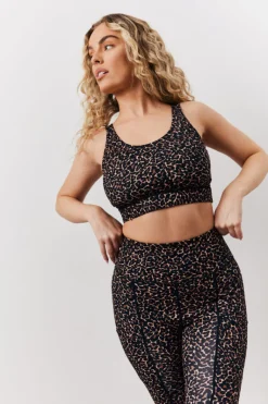 Leopard Print Racer Back Sports Co-Ord Bra