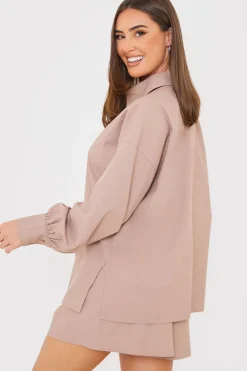 Linen Look Long Sleeve Co-Ord Shirt