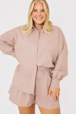 Linen Look Long Sleeve Co-Ord Shirt