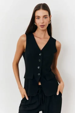 Longline Button Through Waistcoat