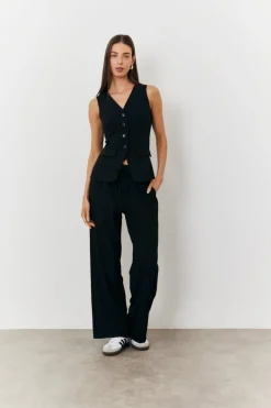 Longline Button Through Waistcoat