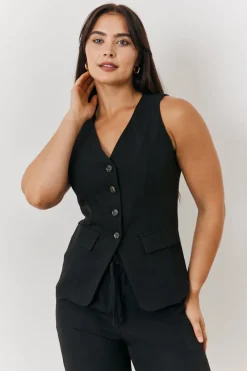 Longline Button Through Waistcoat